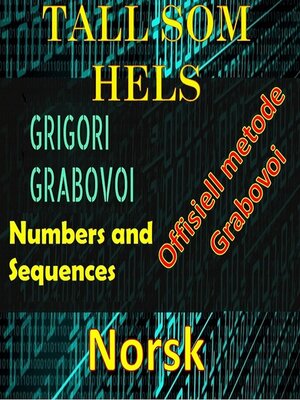 cover image of Tall som kurerer Gregori Grabovois offisielle metode